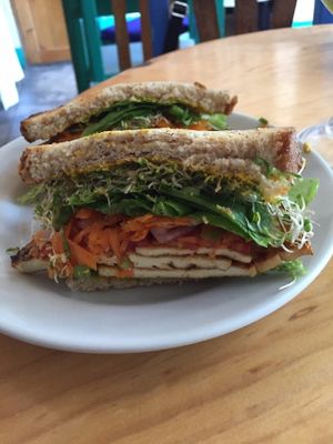 Tofu and tempeh sandwiches at Deli Jasmin in Panajachel
