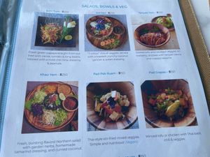 a range of great salads at Jaiyen Resort in Koh Yao Noi