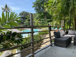 one of the beautiful views from the eating area at Jaiyen Resort in Koh Yao Noi