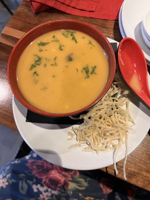 Lemongrass miso soup  at Dragon King's Daughter in Louisville