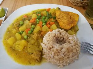 Vegan dish of the day at Sabor y Vida in Lima
