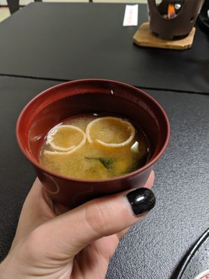 Breakfast miso at Souji-in in Koya