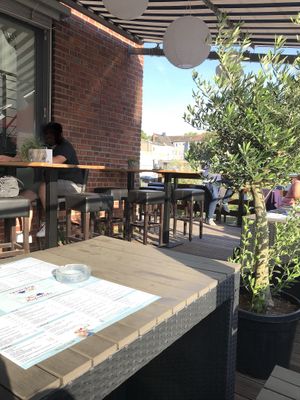 Outdoor Seating / terrasse at Hafenliebe in Neuss