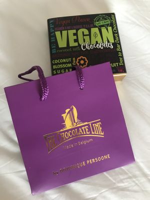 Vegan selection box at The Chocolate Line in Antwerpen