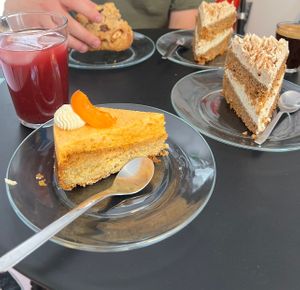 Seasonal apricot cake, carrot cakes,  cookie and homemade ice-tea!  at Putsch in Montreuil