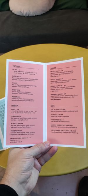 Salt menu at Putsch in Montreuil