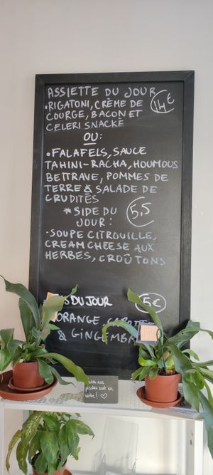 Menu of the dy at Putsch in Montreuil
