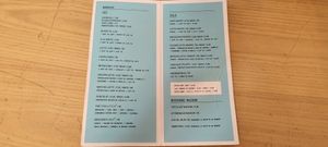 Drinks list. at Putsch in Montreuil