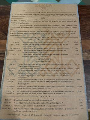 New menu  at Elela in Valladolid