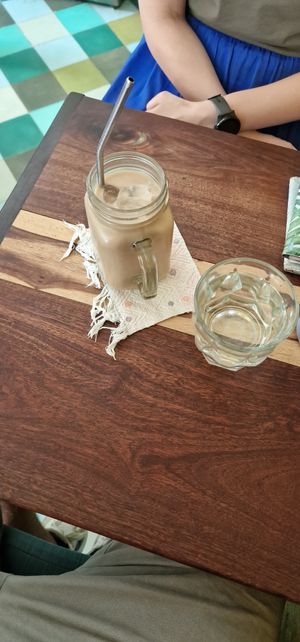 Horchata and water at Elela in Valladolid