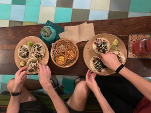 Clients enjoying a meal!  at Elela in Valladolid