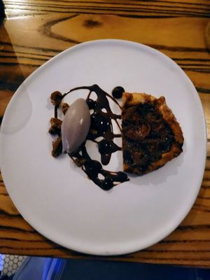 Fourth course: chocolate, pecans, balsamic vinegar ice cream, fig galette at Southern Belle in Atlanta