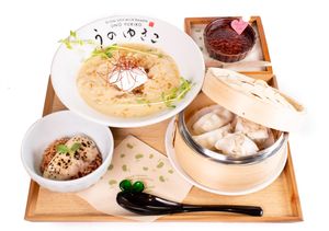 ramen set at Uno Yukiko Cakes in Kyoto