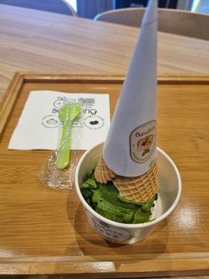 Soy matcha ice cream is the best I've tried at Sangkaya in Kuala Lumpur