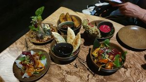 Don't remember what we had but it was all delicious :D at TA Vegan House in Hamburg