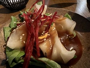 dumplings  at TA Vegan House in Hamburg