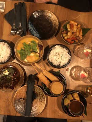 Variety of the „tapas"  at TA Vegan House in Hamburg