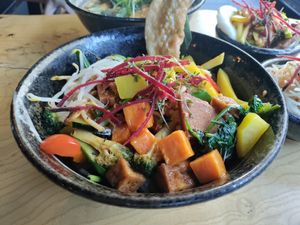 Delicious bowl at TA Vegan House in Hamburg