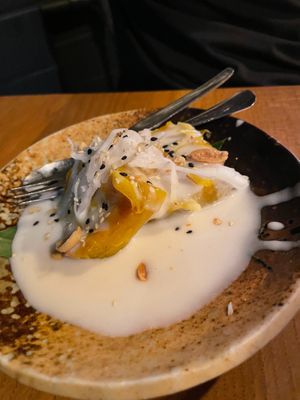 Pumpkin cake dessert at TA Vegan House in Hamburg