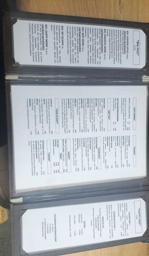 Menu at TA Vegan House in Hamburg