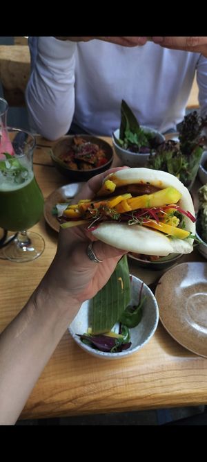 Men at TA Vegan House in Hamburg