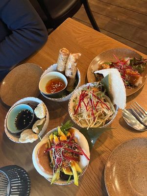 Tapas, Papaya salad etc  at TA Vegan House in Hamburg