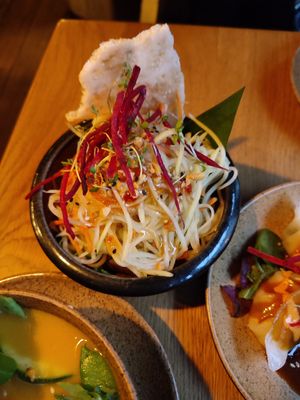 Papaya salad at TA Vegan House in Hamburg