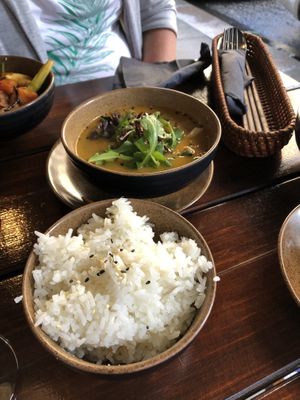 Red curry at TA Vegan House in Hamburg