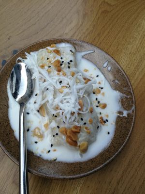 banana thing at TA Vegan House in Hamburg