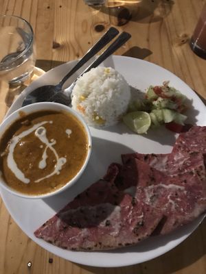 mushroom makhani 👅 at Yogi's in Auroville