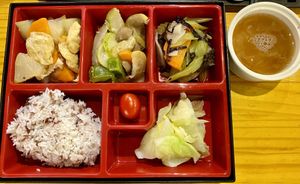 Choose three dishes lunch set, includes soup  at O Veggie  in Hong Kong Island