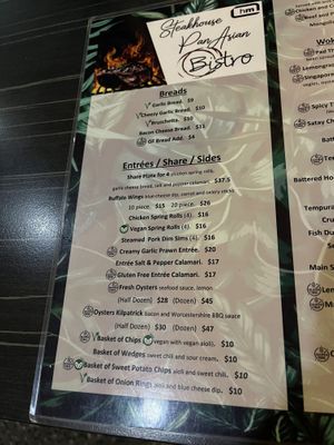 Menu 1/9/22  at Hotel Monier in Darra