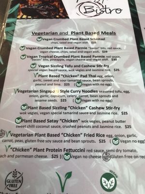 Menu  at Hotel Monier in Darra