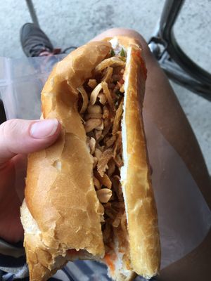 Banh Mi 10k. You can choose what you want. No herbs included  at Thien Nam in Phu Quoc