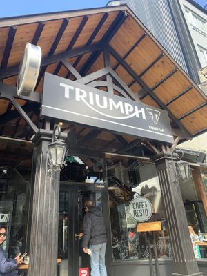   at Triumph Cafe in Ushuaia