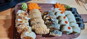 Sushi set at Triumph Cafe in Ushuaia