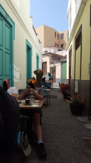 Quiet street. Old town style at La Ferretería  in La Palma