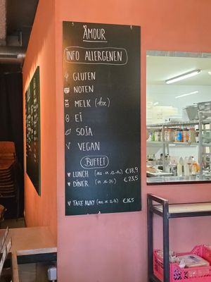 Allergene info at Amour in Ghent