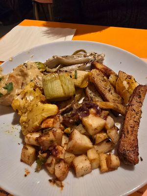 Selection of buffet at Amour in Ghent