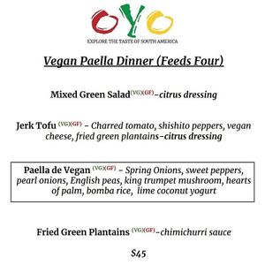 Vegan Family Dinner Package at Oyo in Pleasanton