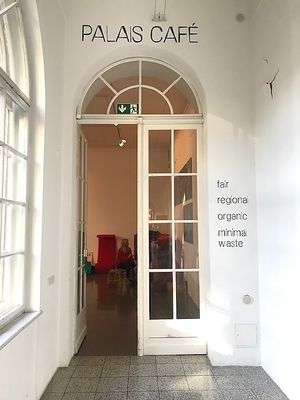 Entry of the Café inside the Museum "Japanisches Palais" at Palais Café in Dresden