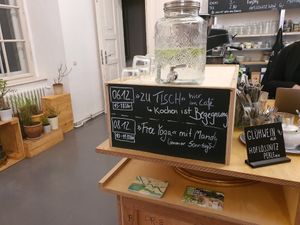 Free drinking water at Palais Café in Dresden