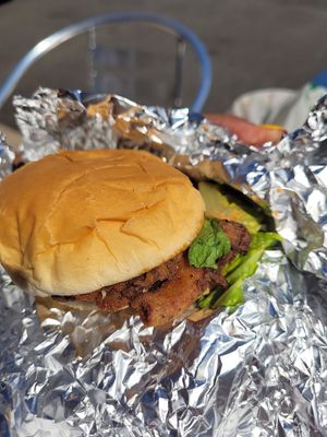 Crispy "Chicken" (oyster mushroom) at TRI Lounge & Cafe in Staten Island