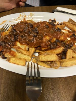 Chilli fries at TRI Lounge & Cafe in Staten Island