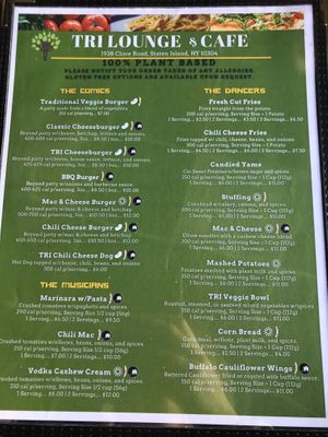 Menu at TRI Lounge & Cafe in Staten Island