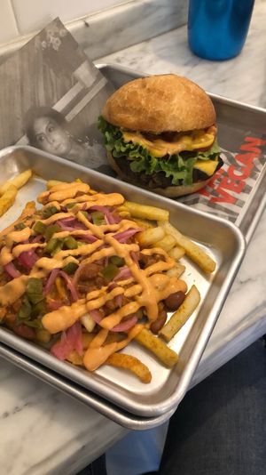 Papa nachos  at Fat Vegan in Mexico City