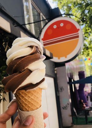 Ice cream  at Fat Vegan in Mexico City