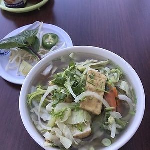 Veggie pho at Yummy Banh Mi in Everett