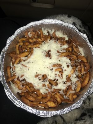 Cheese curly fries at Spak Brothers in Pittsburgh