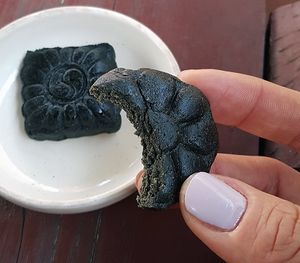 Black sesame Dasik (흑임자다식) - contains honey at Seolbom 설봄  in Seoul